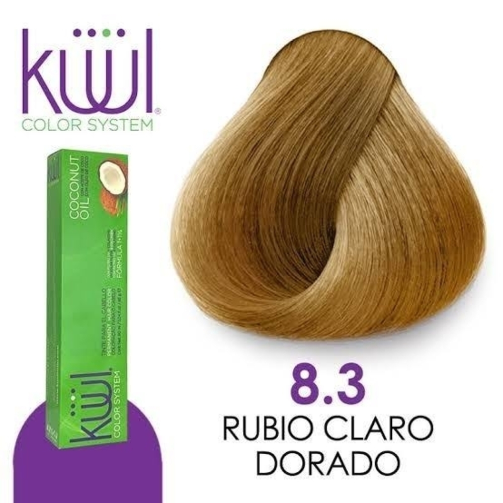 Kuul 8.3 Rubio Claro Dorado - Golden Light Blonde Permanent Hair Color